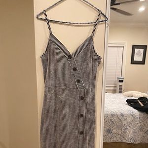NWOT. Jersey Striped Spaghetti Strap Dress